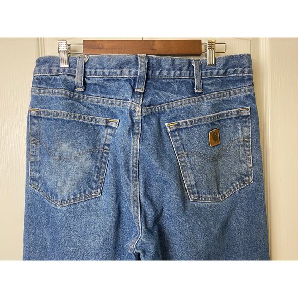 Carhartt Men's Blue Denim Relaxed Fit Jeans Size 34x30 - Picture 6 of 10